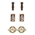 ARETES ANNE KLEIN CHESTNUT DORADO