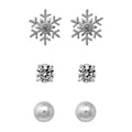 ARETES ANNE KLEIN SNOW DROPS PLATEADO
