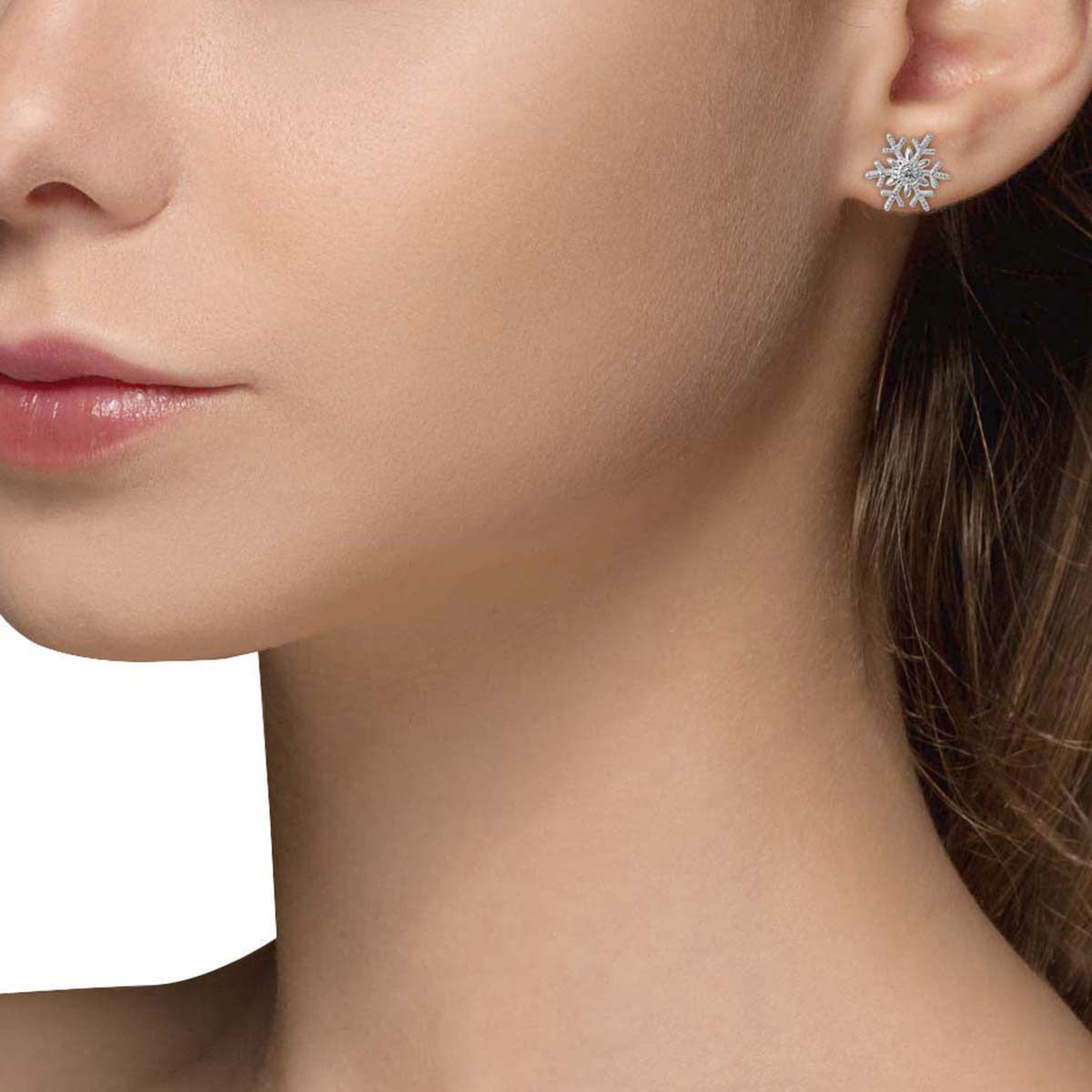 ARETES ANNE KLEIN SNOW DROPS PLATEADO