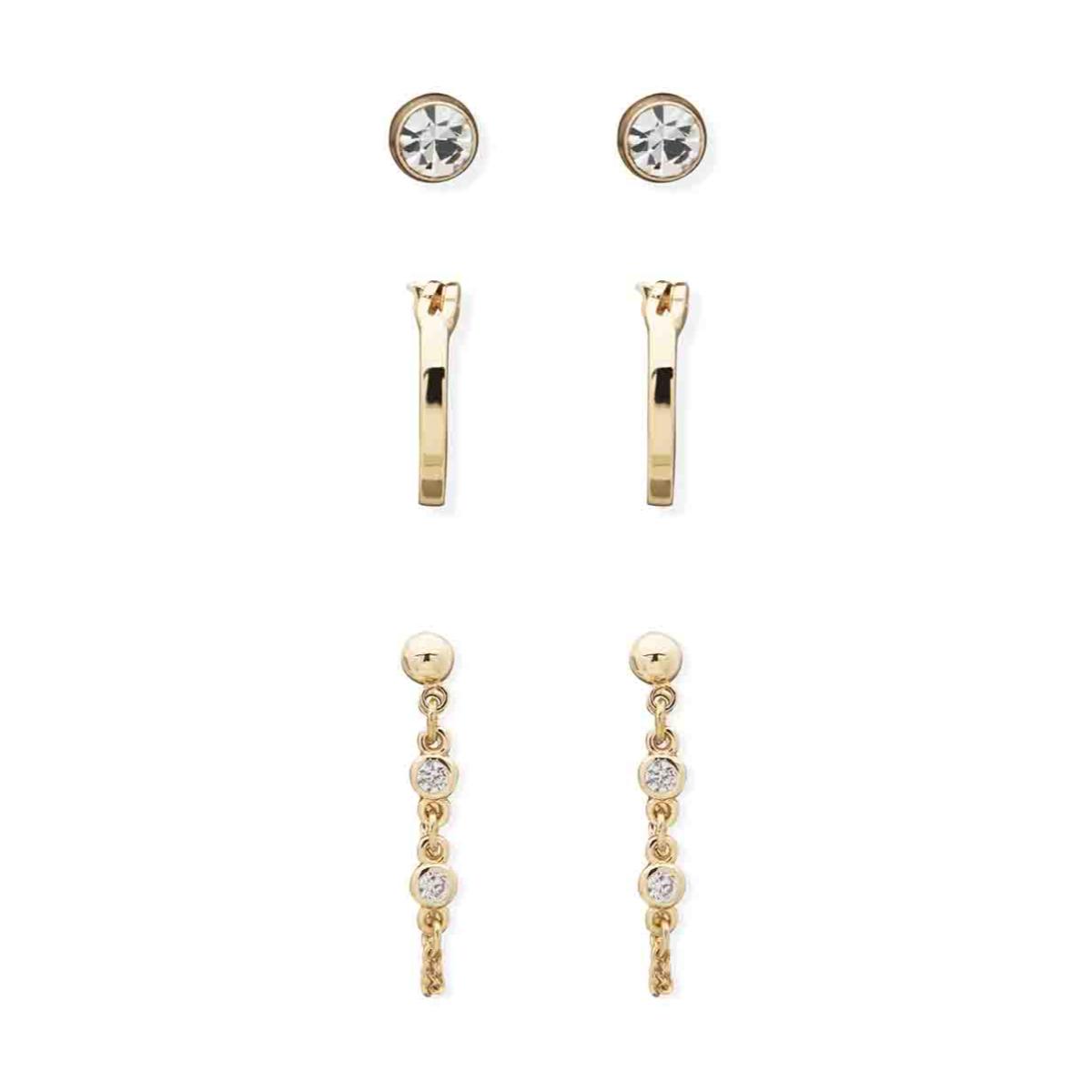 SET ARETES DKNY COLOR DORADO DIFERENTES DISEÃ‘OS 60572170-887