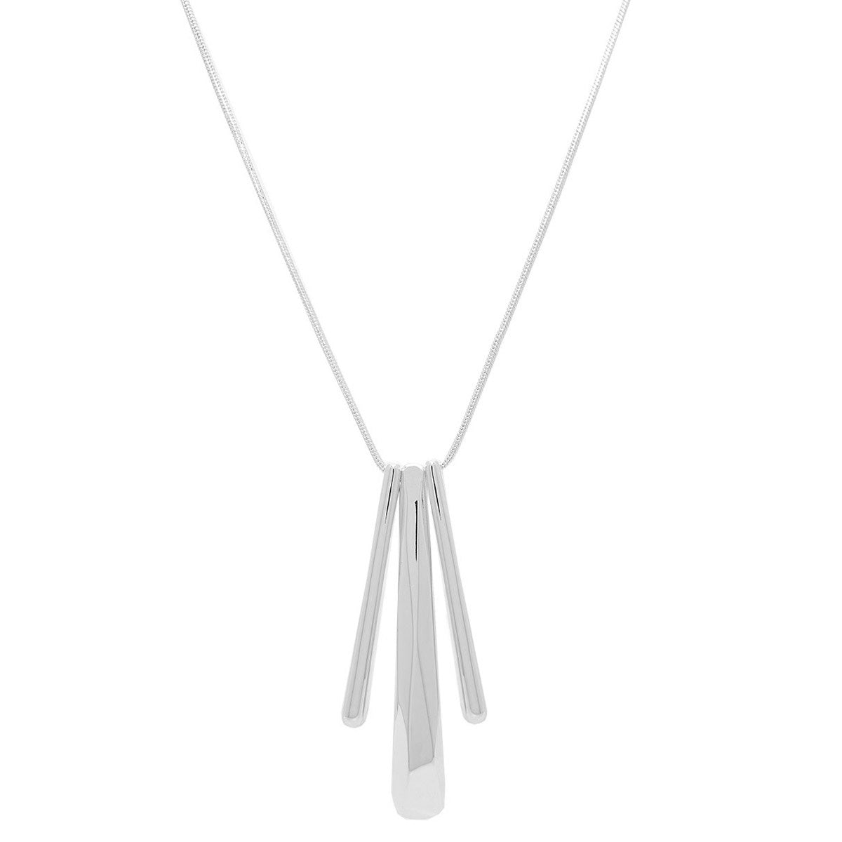 COLLAR NINE WEST FACETED METAL PLATEADO