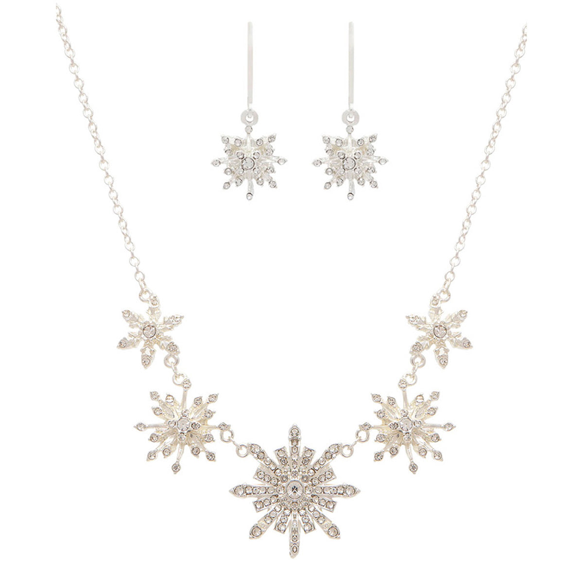 SET NAPIER CRYSTAL FLAKES PLATEADO