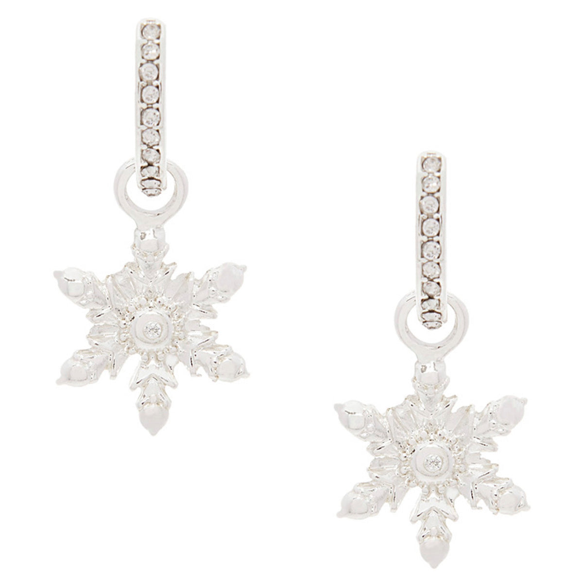 ARETES NAPIER CRYSTAL FLAKES PLATEADO