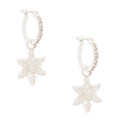 ARETES NAPIER CRYSTAL FLAKES PLATEADO