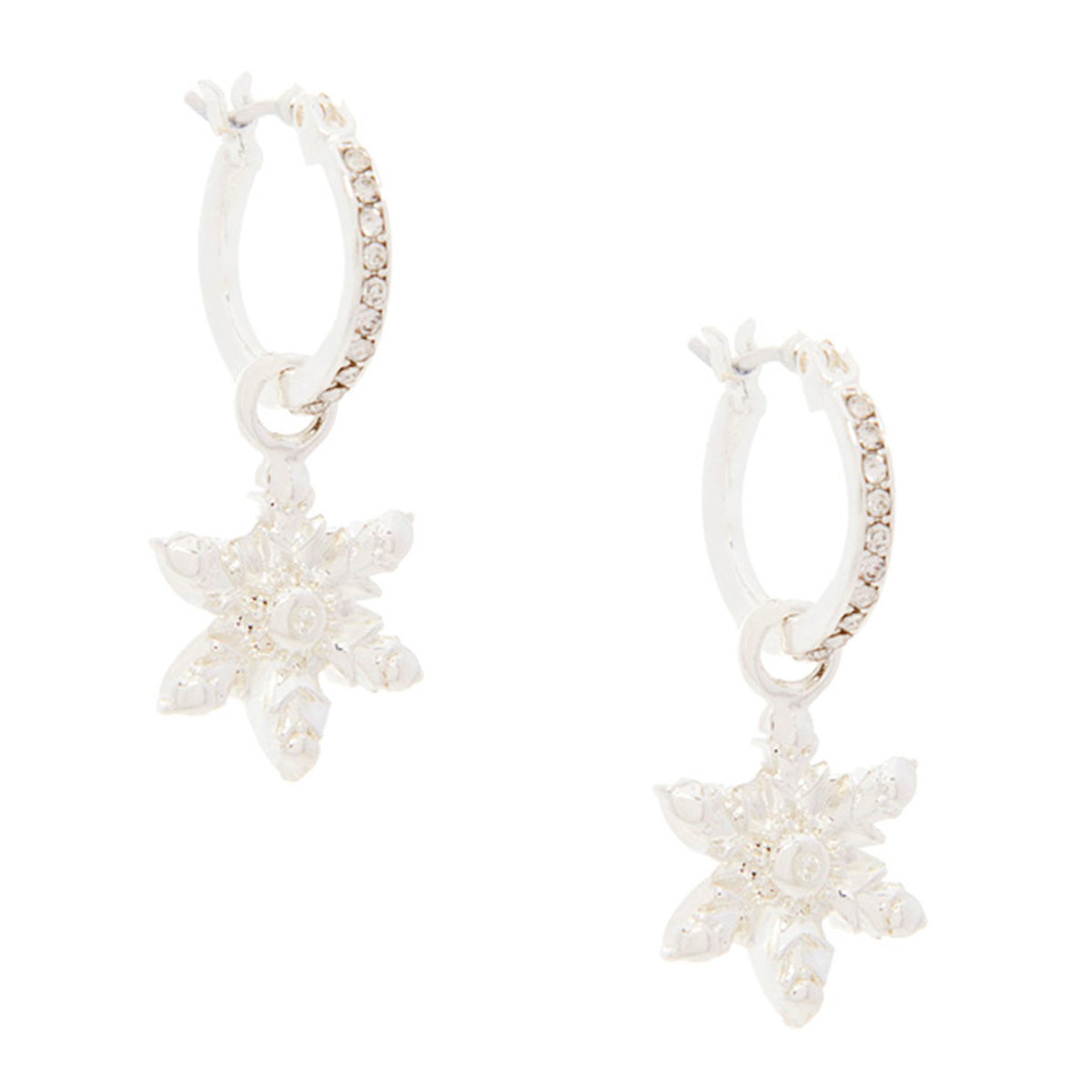 ARETES NAPIER CRYSTAL FLAKES PLATEADO