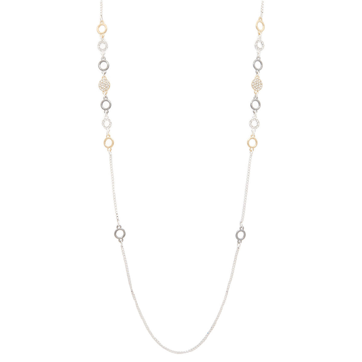 COLLAR NINE WEST SOCIAL MLTPLR PLATEADO