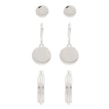 ARETES NINE WEST EAR ITEM M1 PLATEADO