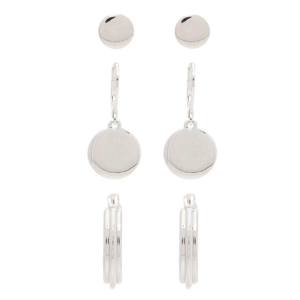 ARETES NINE WEST EAR ITEM M1 PLATEADO
