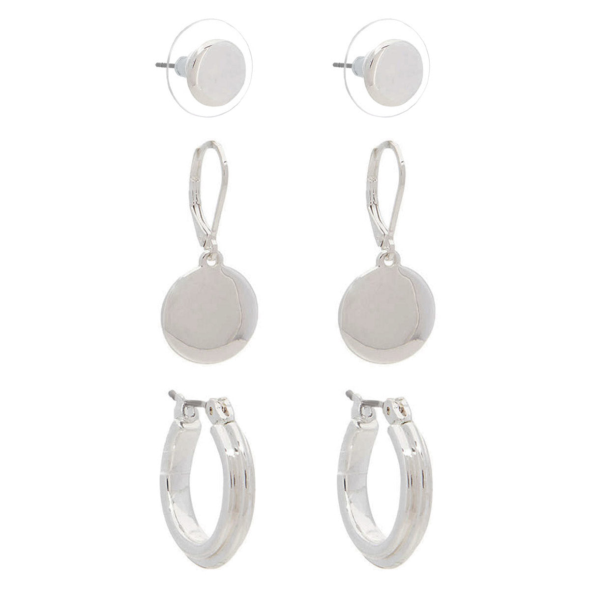 ARETES NINE WEST EAR ITEM M1 PLATEADO