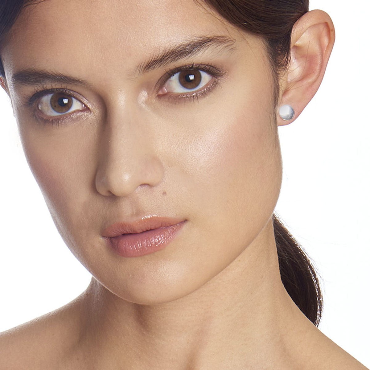 ARETES NINE WEST EAR ITEM M1 PLATEADO