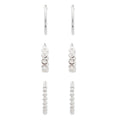 ARETES NINE WEST EAR ITEM M1 PLATEADO