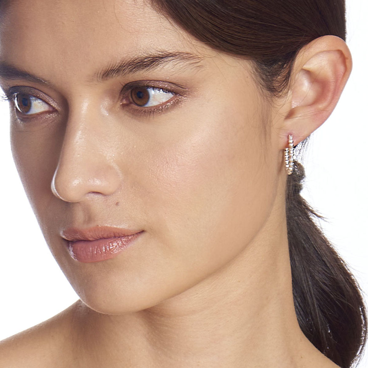ARETES NINE WEST EAR ITEM M1 PLATEADO