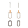 ARETES NINE WEST ANGULAR OVALS TRITONO
