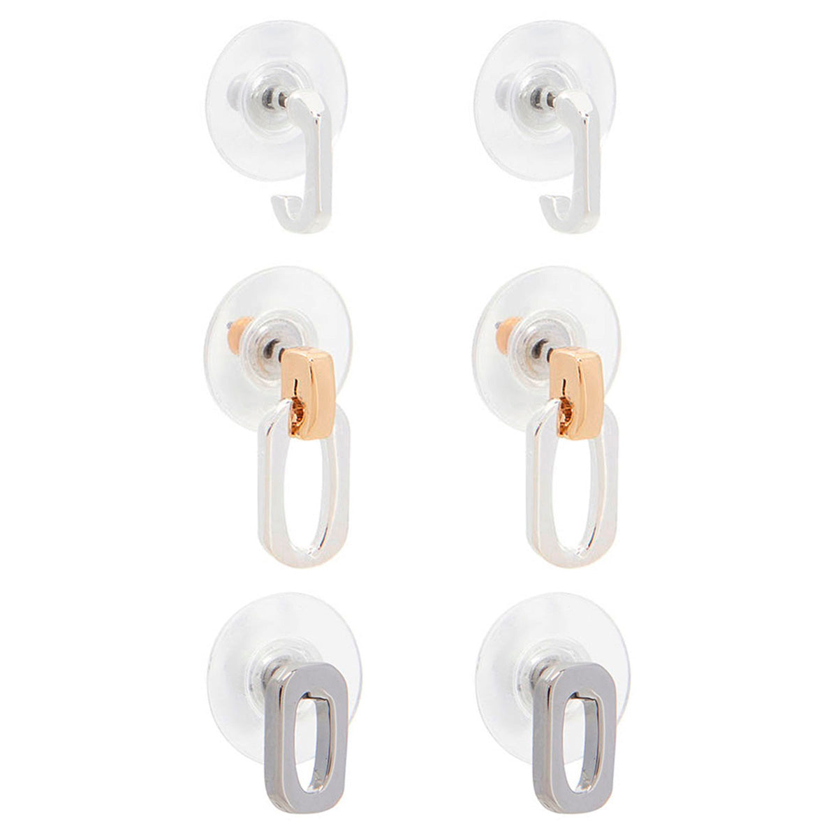 ARETES NINE WEST ANGULAR OVALS TRITONO