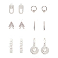 ARETES NINE WEST EAR ITEM M2 PLATEADO