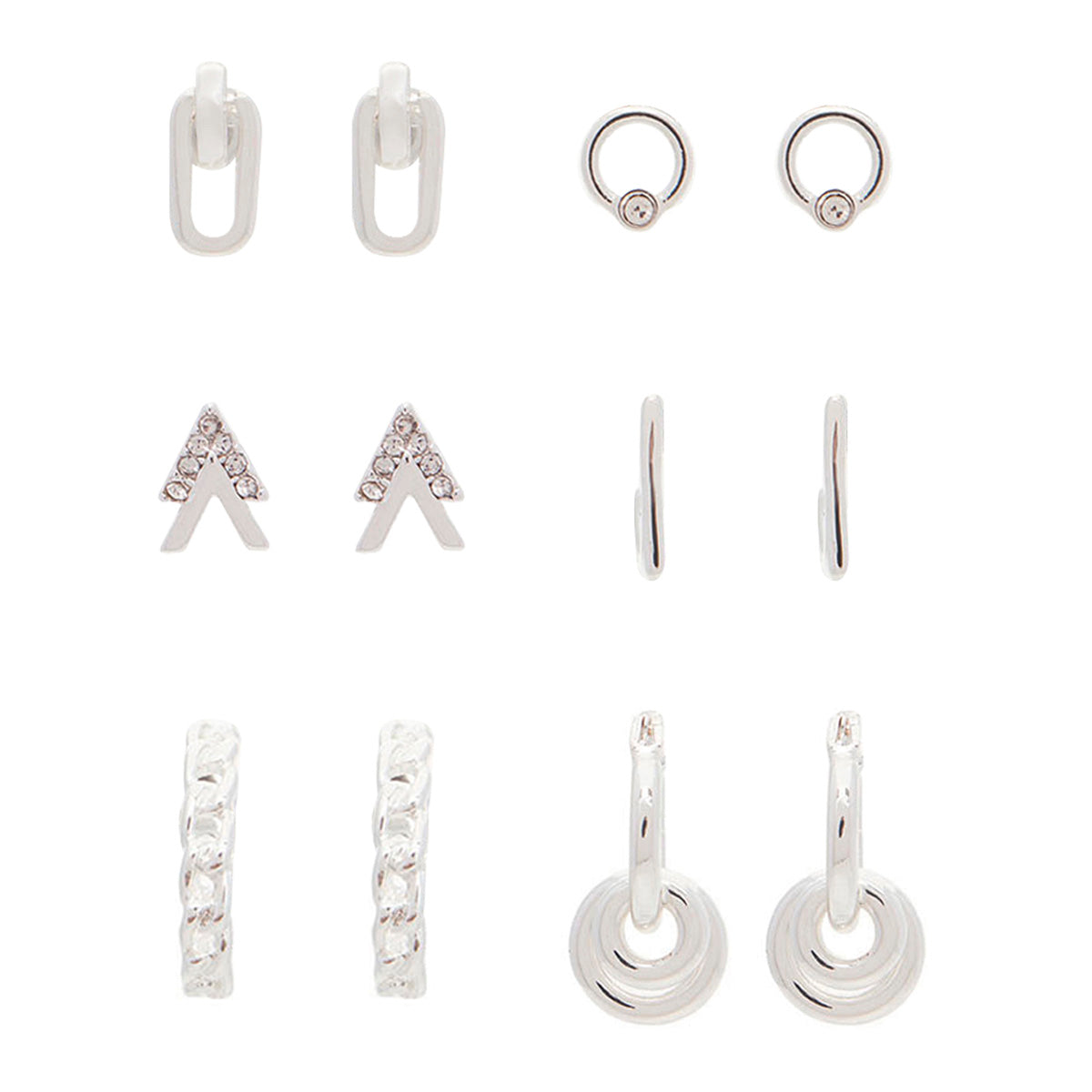 ARETES NINE WEST EAR ITEM M2 PLATEADO