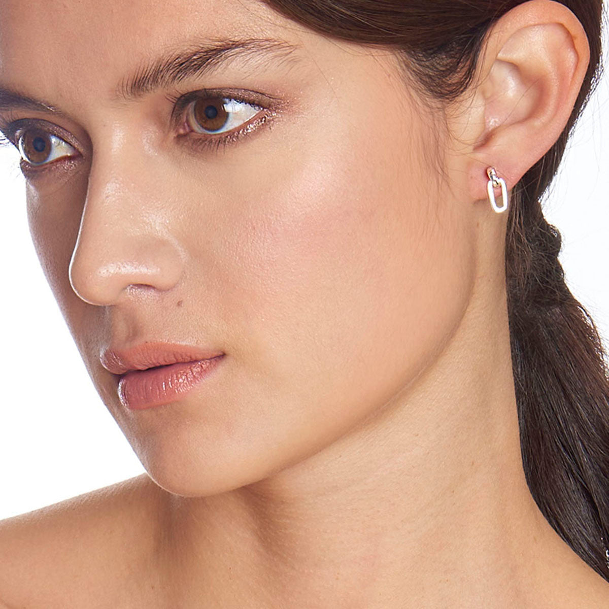 ARETES NINE WEST EAR ITEM M2 PLATEADO