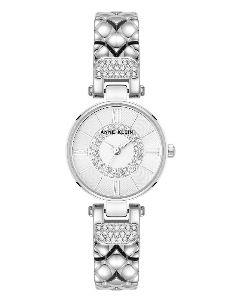 Reloj Anne Klein Plata para Dama – Carátula Redonda, de Uso Diario AK5423SVSV