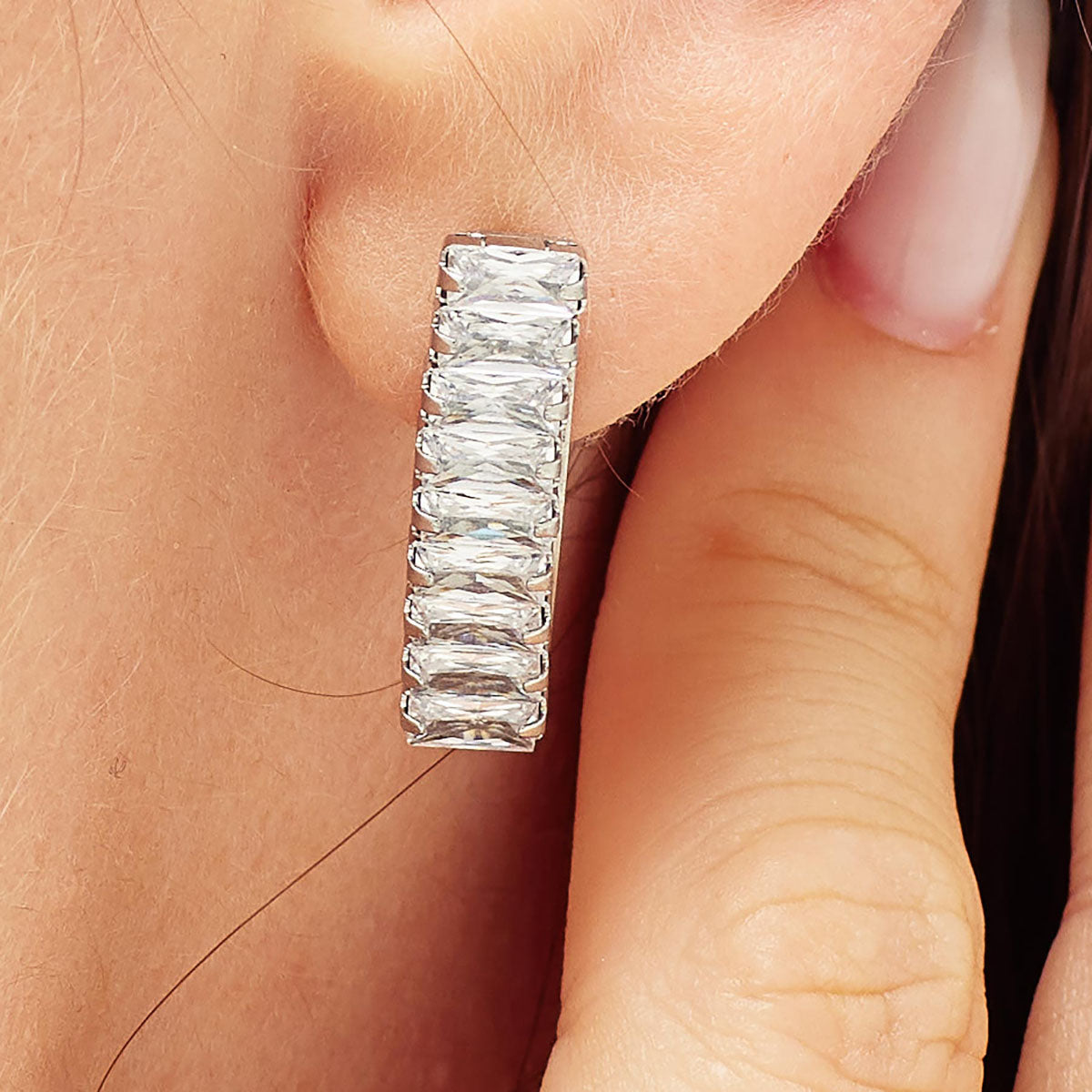 ARETES BROSWAY DESIDERI PLATEADO