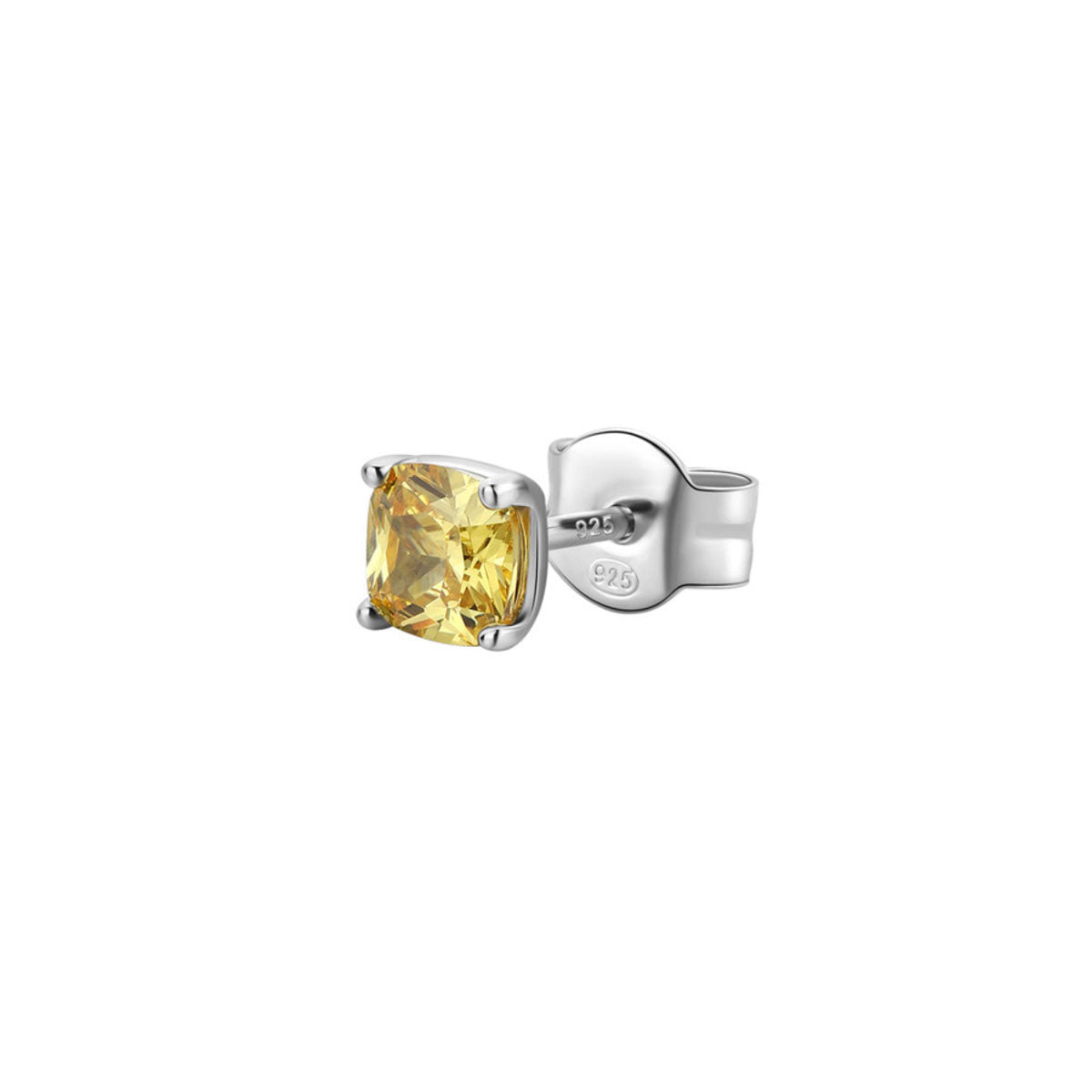 ARETE SOLITARIO BROSWAY COLOR PLATEADO FORMA BOTÃ“N FEY06