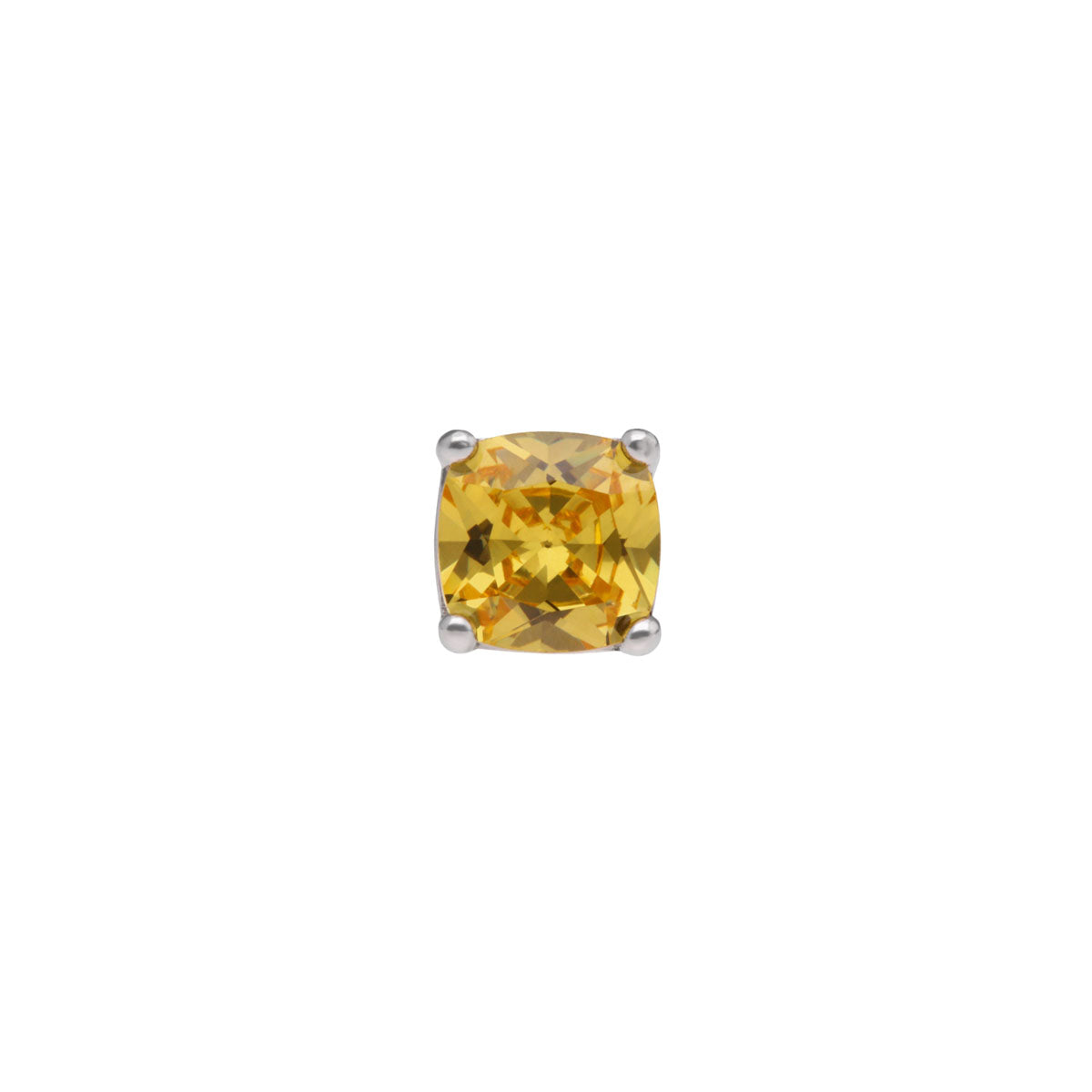 ARETE SOLITARIO BROSWAY COLOR PLATEADO FORMA BOTÃ“N FEY06