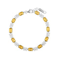 PULSERA BROSWAY FANCY ENERGY YELLOW PLATEADO