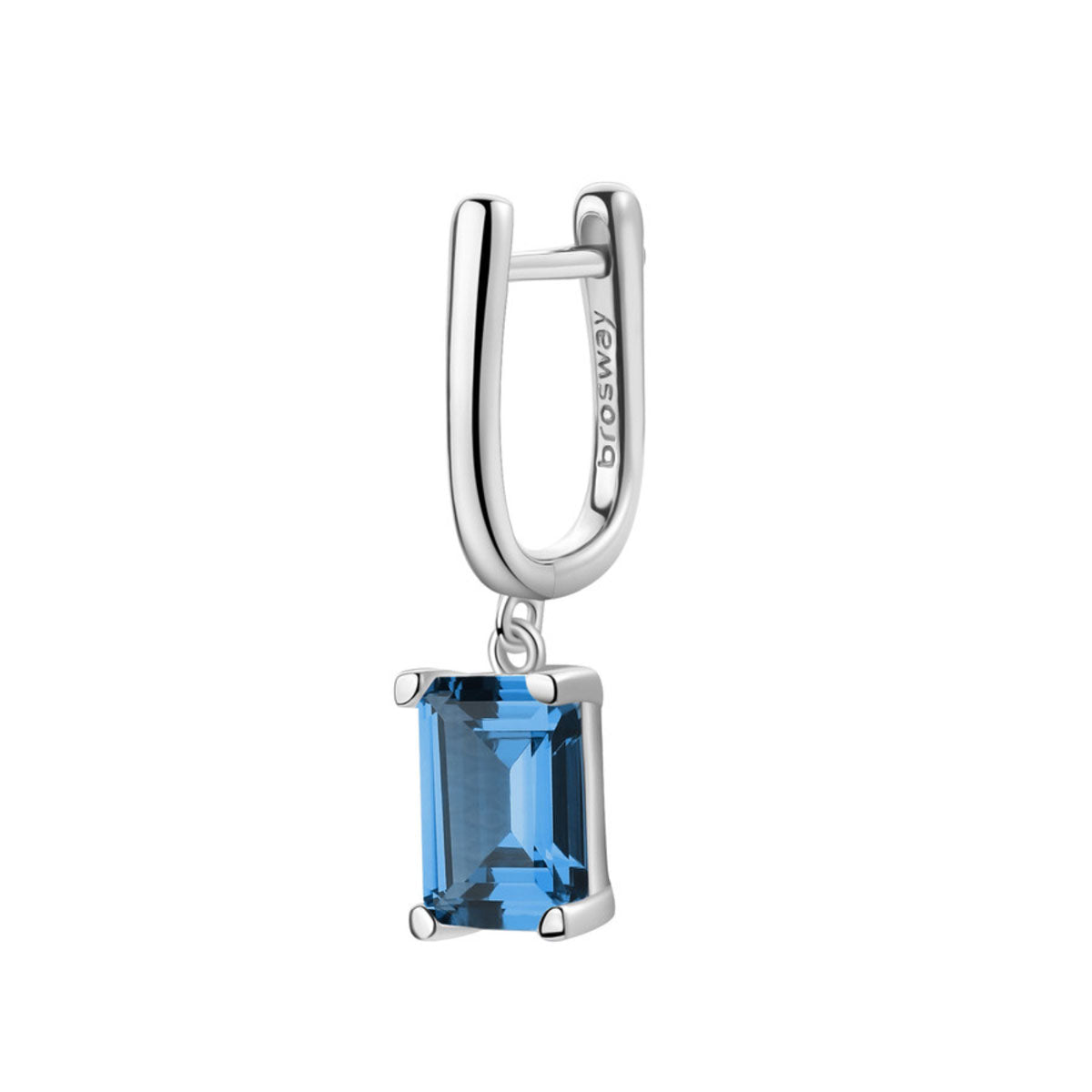 ARETE SOLITARIO BROSWAY COLOR PLATEADO FORMA ARRACADA FFB07