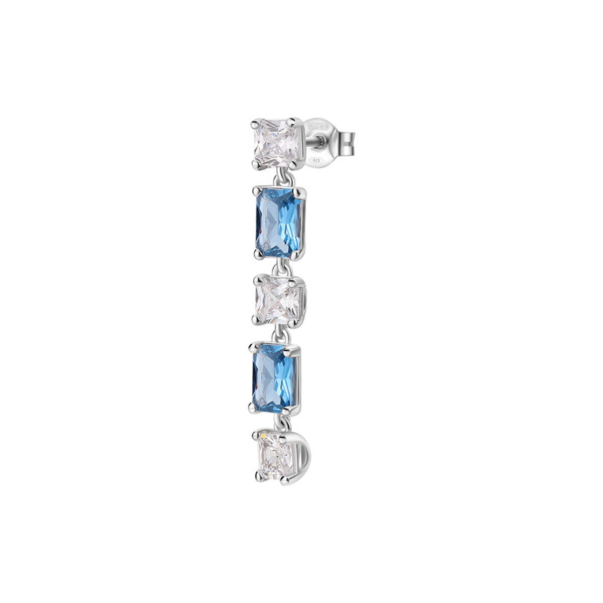 ARETES BROSWAY FANCY FREEDOM BLUE PLATEADO