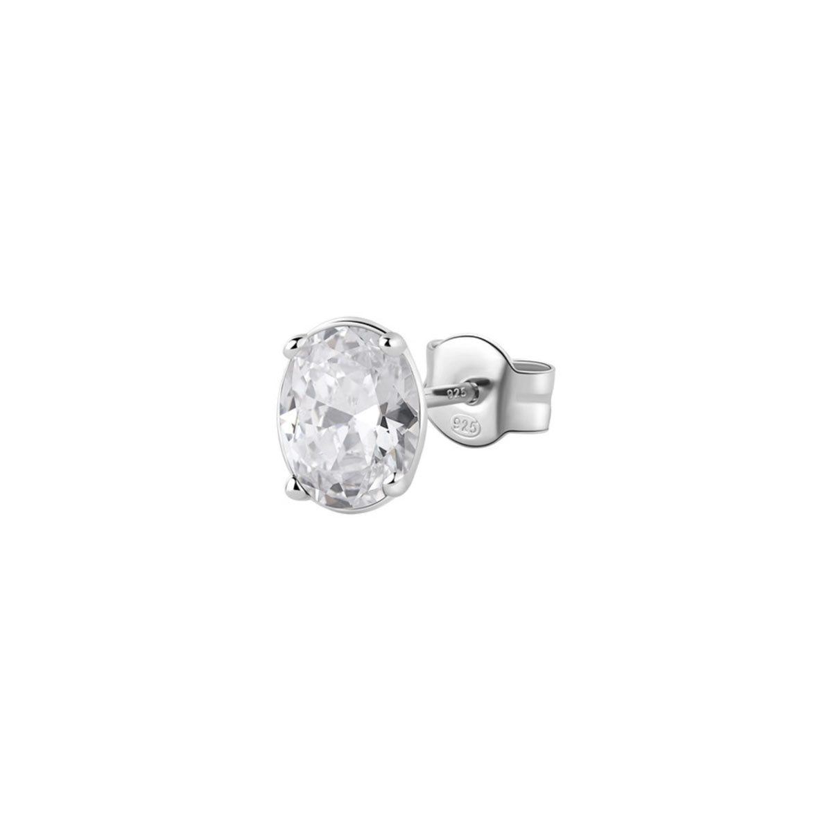 ARETE SOLITARIO BROSWAY COLOR PLATEADO FORMA BOTÓN FIW08