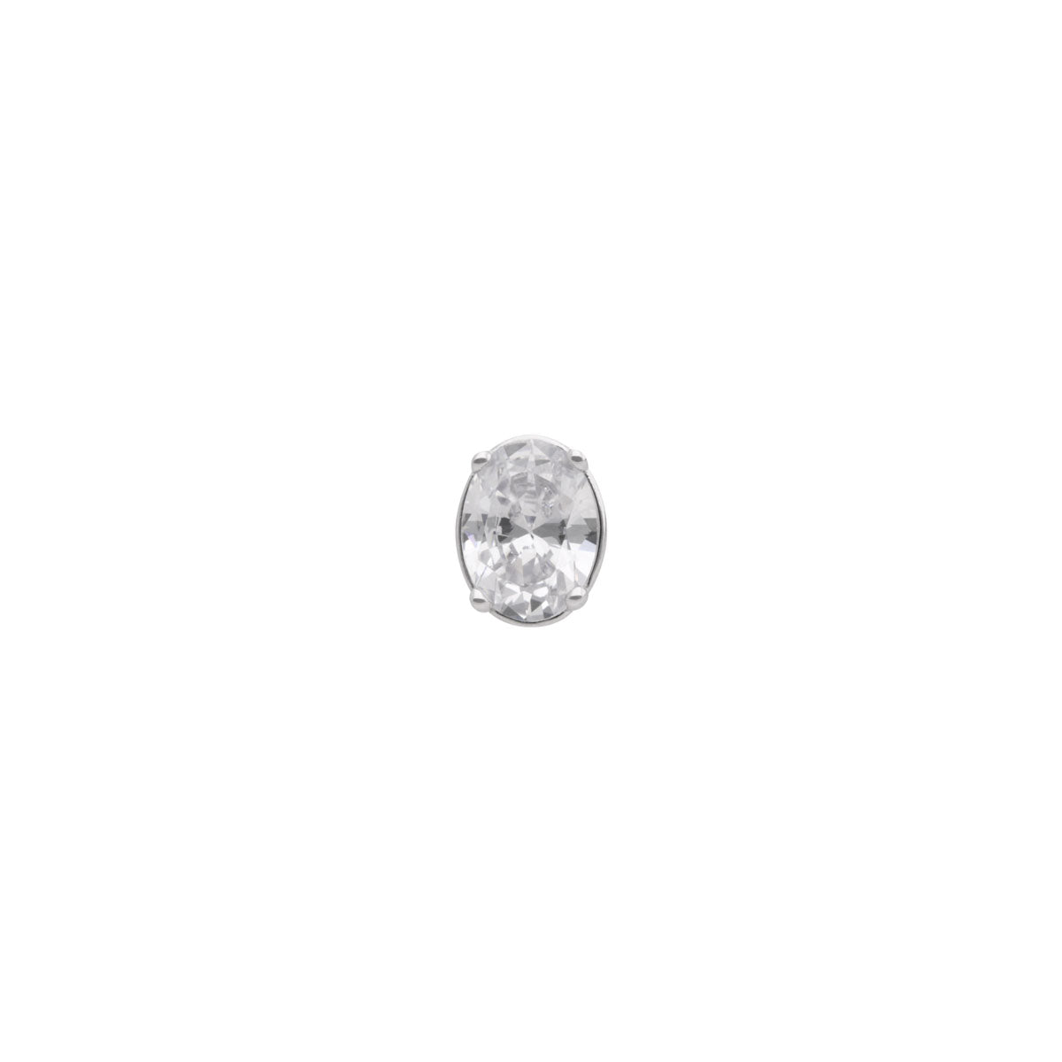 ARETE SOLITARIO BROSWAY COLOR PLATEADO FORMA BOTÓN FIW08