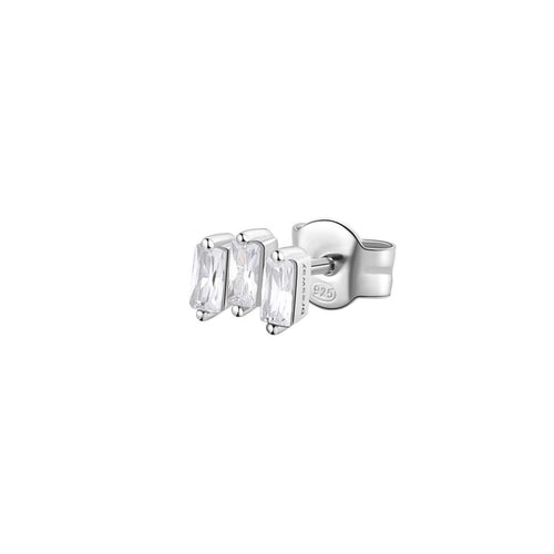ARETE SOLITARIO BROSWAY COLOR PLATEADO FORMA BOTÓN FIW09