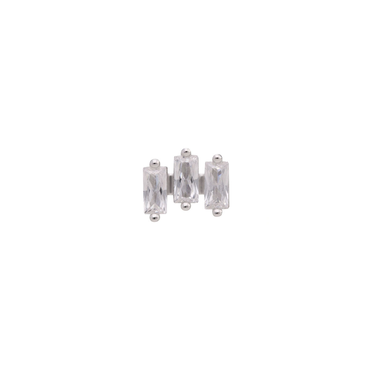 ARETE SOLITARIO BROSWAY COLOR PLATEADO FORMA BOTÓN FIW09