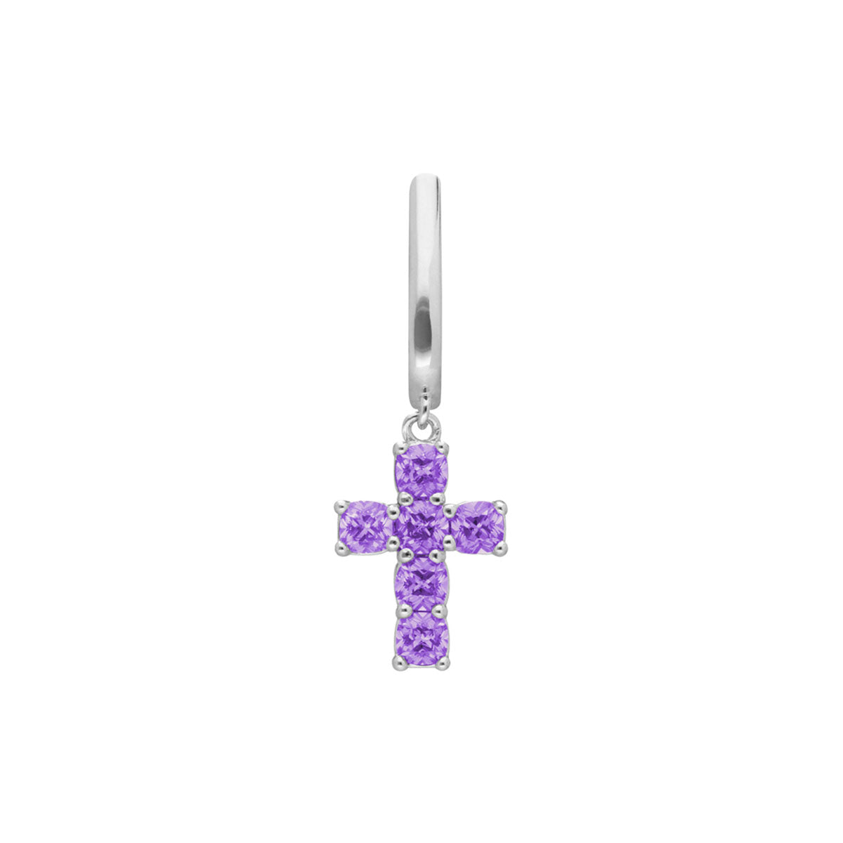 ARETE SOLITARIO BROSWAY COLOR PLATEADO FORMA ARRACADA FMP20