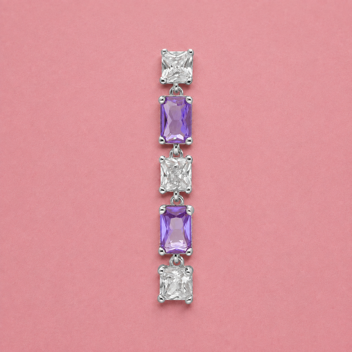 ARETE SOLITARIO BROSWAY FANCY MAGIC PURPLE PLATEADO