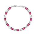 PULSERA BROSWAY FANCY PASSION RUBY PLATEADO