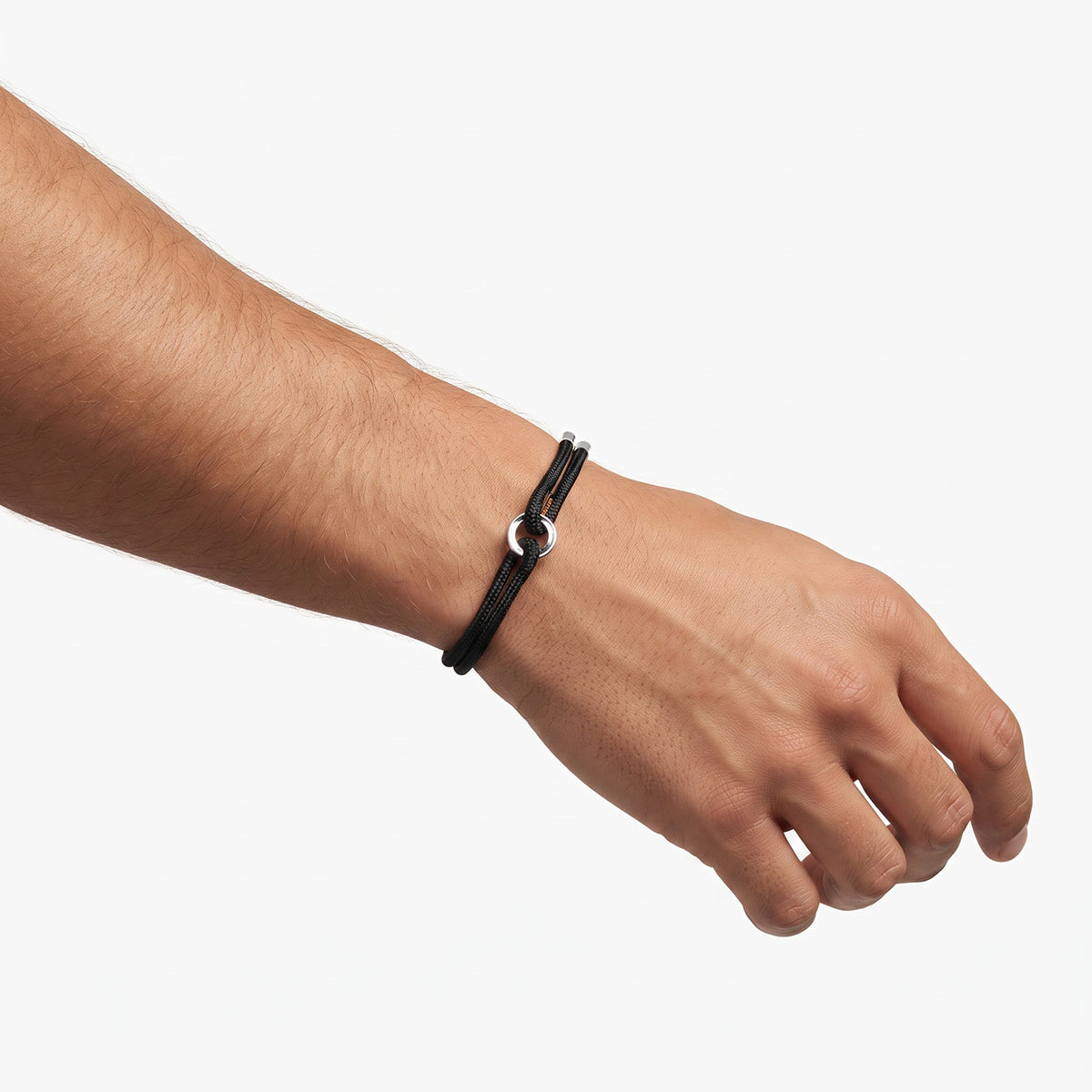PULSERA  LEE COOPER CABALLERO COLOR PLATEADO FORMA CIRCULAR LC.B.02179.350