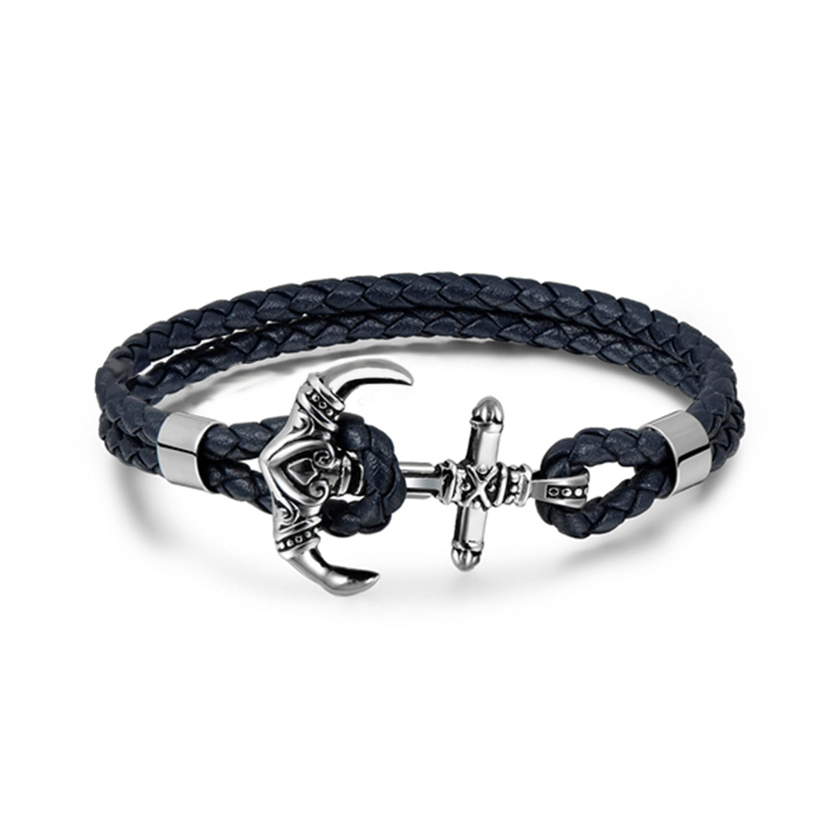 PULSERA  LEE COOPER CABALLERO COLOR PLATEADO FORMA ANCLA LC.B.02209.350