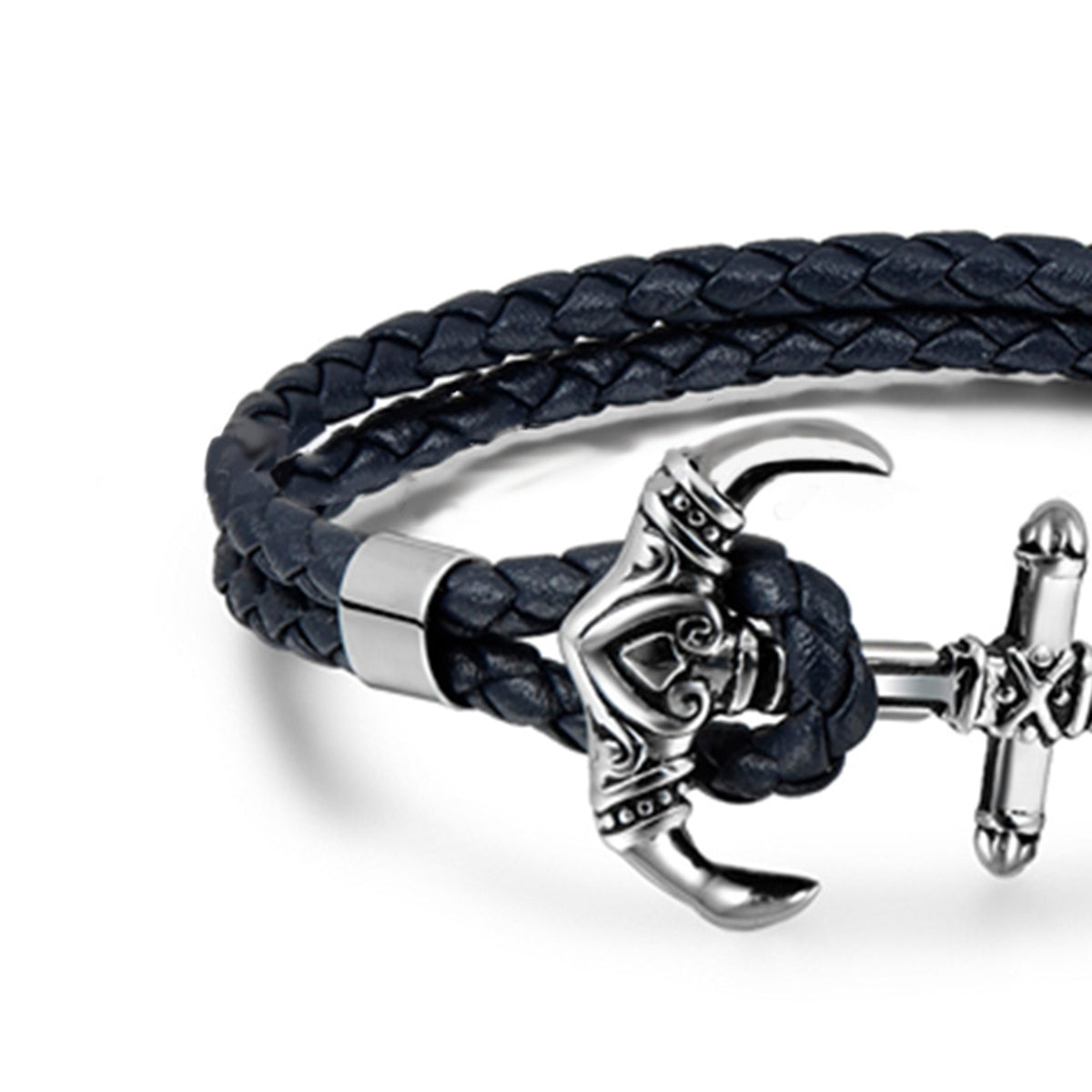 PULSERA  LEE COOPER CABALLERO COLOR PLATEADO FORMA ANCLA LC.B.02209.350