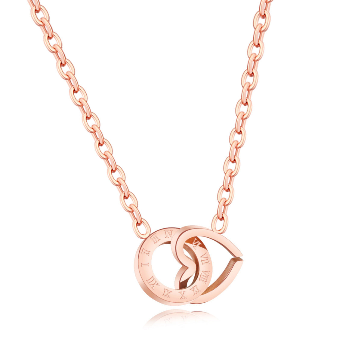 Collar Lee Cooper Dama Color Oro Rosa Lc.N.01011.410