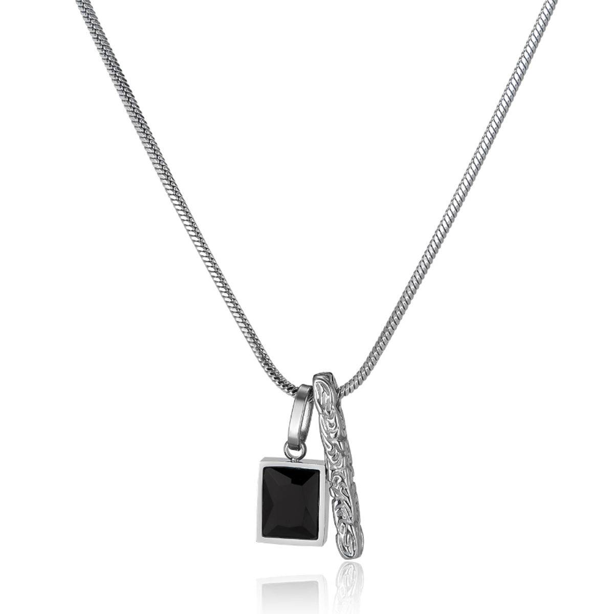 COLLAR  LEE COOPER CABALLERO COLOR PLATEADO FORMA LOBO LC.N.02084.350