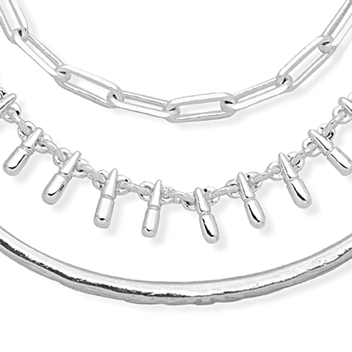 PULSERA NINE WEST SILVER METAL A1 PLATA